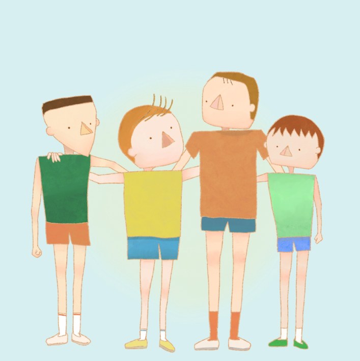 An illustration of the skit for Rui wa Tomo o Yobu