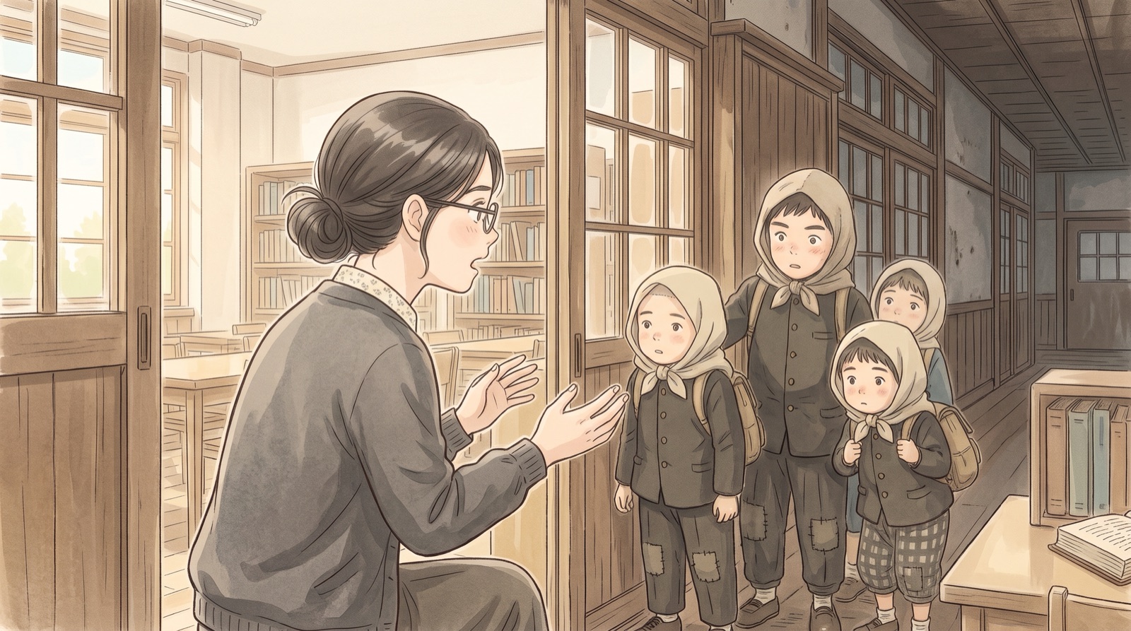 子どもたちに必死に訴える和花