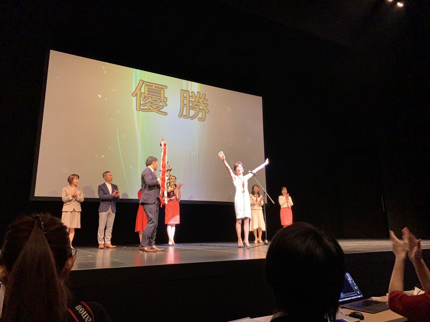 2019年1月14日、ロームシアター京都。客席から撮った、グランプリ2019の優勝の瞬間。このとき「来年は必ずここに出る」と決めました